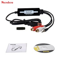EZCAP-USB 오디오 캡처 플레이트 카드 CD 테이프 변환 오래된 아날로그 음악 카세트 MP3 레코드 디지털로, With box