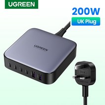 GAN충전기 C타입어댑터 UGREEN-GaN 데스크탑 노트북 고속 6 인 1 12 프로 태블릿 용 휴대폰 충전기, 2.200W UK Plug