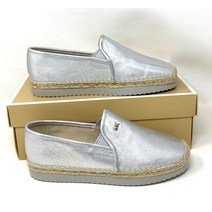 NWT Michael Kors Hastings 슬립온 Metallic Silver 우먼즈 Size 7 40R8HTFP2M