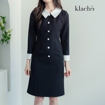 클라셰 77까지로에배색카라슬림원피스_CK3SOP024A