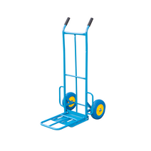 티렉스 카트 구르마 구루마 접이식 핸드카 사각 수레 이륜차 2단 원형, 2단사각(초록), 발포바퀴(12인치)