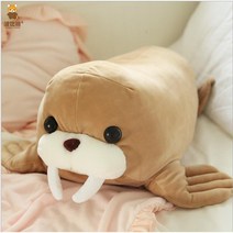바다 코끼리 쿠션 봉제 인형, 단일제품, 45cm