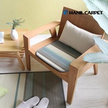 [한일카페트] 2장세트 컬러라인 대나무 밤부 방석 45x45 1인용, 단품