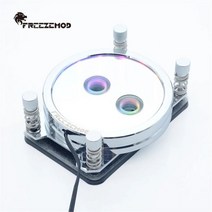 커스텀수냉 라이젠 AMD AM2 AM3 AM4 프로세서 용 CPU 워터 쿨링 블록 무한 그라디언트 효과 5V ARGB AURA SYNC, No light