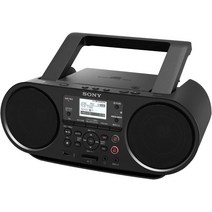 소니 블루투스 스피커 오디오 라디오 USB CD 플레이어 AM FM ZS-RS81BT, 블랙