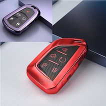 캐딜락 에스컬레이드 TPU 스마트키 케이스 키홀더, 05. 신형 레드