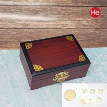 적색 문양 공진단상자 5환 고급나무 원목 한약 환약 경옥고싸바리 청병 케이스 박스 상자 상호인쇄가능, 적색문양공진단상자5환(경옥고스티커 포함), 1개