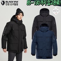 블랙야크 공용 B템페스트다운자켓 고어택스 인피니움 야상형 헤비 구스 다운 1903BK