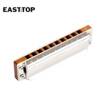 EASTTOP PRO10 하모니카 음악 악기 C 10 홀의 열쇠 Chromatic Instrumentos Musicales Competitive, [08] Eb