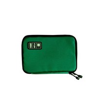 대형 USB 케이블 이어폰 보관 가방 Shockproof 플래시 드라이브 주최자 디지털 가제트 홀더 여행 핸드폰 모바일 충전기 케이스, Malachite Green