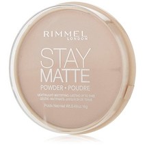 Rimmel London Stay Matte 롱래스팅 프레스드 파우더 투명 [001] 13.0.49 포장은 다를 수 있음, 0.49 Ounce (Pack of 1), Natural