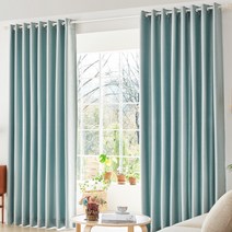 겐트 아일렛 원톤 투톤 암막커튼+커튼봉세트