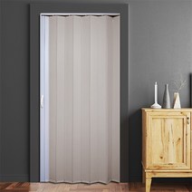 EKMALL 홀딩도어 자바라 편개 싱글 연그레이 가로사이즈 110cm x 세로사이즈