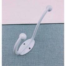 1x 레트로 코트 수건 Entryway 욕실 벽 마운트 코트 모자 키 행거 나사, WHITE
