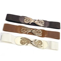 지구촌 여성용 인조가죽 금장벨트 레이스리본 스판벨트 bw316 포인트벨트 빅사이즈 프리사이즈