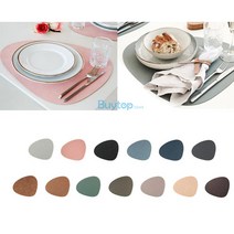 린드디엔에이 누포 커브 테이블 매트 라지 식탁매트, Army green