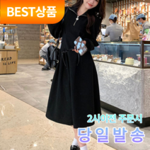 아울러 캐주얼 카라 플레어 원피스