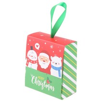 30pcs 크리스마스 캔디 랩 선물 상자 손잡이 만화 산타 작은 쿠키 c에 대한 Small Cookie, 녹색