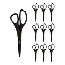 평화 블랙코팅가위, 블랙, 1개