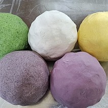 오색 송편만들기 키트 송편반죽 송편깨소, 2kg, 1박스, 오색반죽