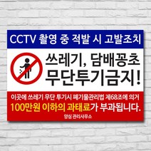 배너마켓 쓰레기 무단투기 금지 경고문 안내판 경고 표지판, 1개, No.22 60 x 40cm 포맥스3T