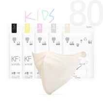 다나마스크 KF80 뉴 다나 온숨 쿨 컬러마스크 대형/중형/소형/초소형, 연한황색, 60매, 소형