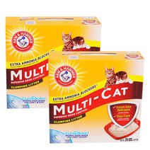 암앤해머 슈퍼스쿱 클럼핑 멀티캣 스트랭스 9.07kg 2개입 벤토나이트모래