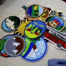 열접착자수 아플리케 대형패치 큰 캠핑 와펜, 와펜 A/4, 1개