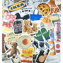 코요아칸 귀여운 다꾸스티커 세트 오브젝트 다이어리꾸미기 힙한 하이틴 노트북 음식 인스, 07.G형/60장