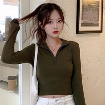 무지긴팔티 가을 셔츠 롱슬리브티 여성 초여름 얇은 슬림 BF 하라쥬크 무드 MSCHF 숏 상의 709135037