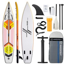 서핑보드 패들보드 SUP 제주도체험 서핑용품 서핑 350cm 풀 세트, 오렌지 350x81x15