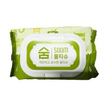 숨SOOM 대용량 안전한 물티슈 캡형 업소용 가정용 물티슈 100매 1세트 10팩