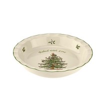 Spode 스포드 크리스마스 트리 Pie 디쉬 - 인치Baked Love인치 223834, Green