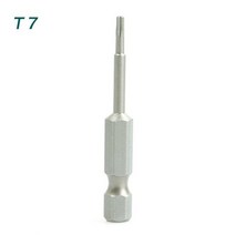 50mm Torx 스크루 드라이버 비트 T5 T6 T7 T15 T20 T25 T27 T30 1/4 인치 육각 섕크 전기 스크류 드라이, 03 T7