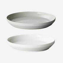 킨토 림 플레이트 - 115mm 도자기 접시 2색상, 화이트