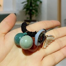 한국식 동대문 사탕색 동그란 볼 헤어밴드 고무줄 삼각 진주 여사 심플한 헤어밴드 머리끈(총 5개)