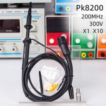 오실로스코프액세서리 P6100 오실로스코프 프로브 키트 100MHz 200MHz 300MHz Mayitr 고정밀 스코프 분석기 X1 X10 악어 클립 테스트 리드, PK8200, CN
