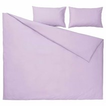 이케아 낫스베르마레 이불커버+베개커버2 라일락 200x230+50x80cm 면100%