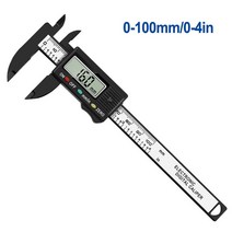 디지털 버니어 캘리퍼스 0-150mm 6 인치 LCD 탄소 섬유 고도계 마이크로미터 측정 범용 도구, 02 0-100mm