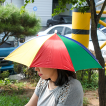 쓰는우산 파라솔 모자 햇빛가리개