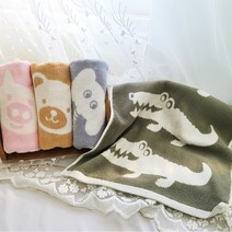 리빙유진 친환경 오가닉 동물그림 수건 150g 4장 어린이집수건, 05. 혼합 4장