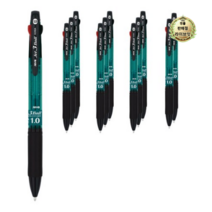 라이브잇 자바펜 초저점도 3색 유성 제트3볼 볼펜 1.0mm, 132개입, 민트