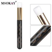 Msokay속눈썹 연장 클리닝 브러쉬 골드 코 블랙 헤드 폼 클린 리무버 이식 속눈썹 샴푸 어플리케이터 메, 10 Back eyelash