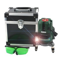 레벨기 360도 3D라인 계측 측량 자동모터 크로스 실내 실외 각도조절 타일 산업현장 충전배터리 4배밝기 그린빔 전문가용 KIRIN 레이저레벨기