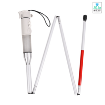 시각장애인 보행 보조 접이식 맹인 스틱 티타늄 지팡이, 멀티 스틱 블랙헤드