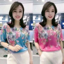 DFMEI 프린트 반팔티 빅사이즈 루즈핏 양기저고리