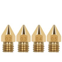공구부품10PC MK8 황동 노즐 0.2MM 압출기 프린트 헤드 1.75MM CR10S Ender-3 3D 프린터 액세서리, 01 10PCS_01 0.2mm