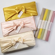 [은색초코]오색국수 400g 공단보자기포장 결혼식 돌답례품 조문 생일 소규모 돌잔치, 팔순, 배송메세지란에따로기재