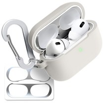 애플 에어팟 18k 메탈 철가루 방지 스티커, 유광 실버, 에어팟 (유선충전모델)