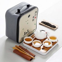 디작소 여행용 다기세트 다관 찻잔 휴대 다도세트, 단품없음